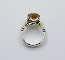 Load image into Gallery viewer, Vintage Yellow Quartz 18K Yellow Gold 925 Silver Ring
