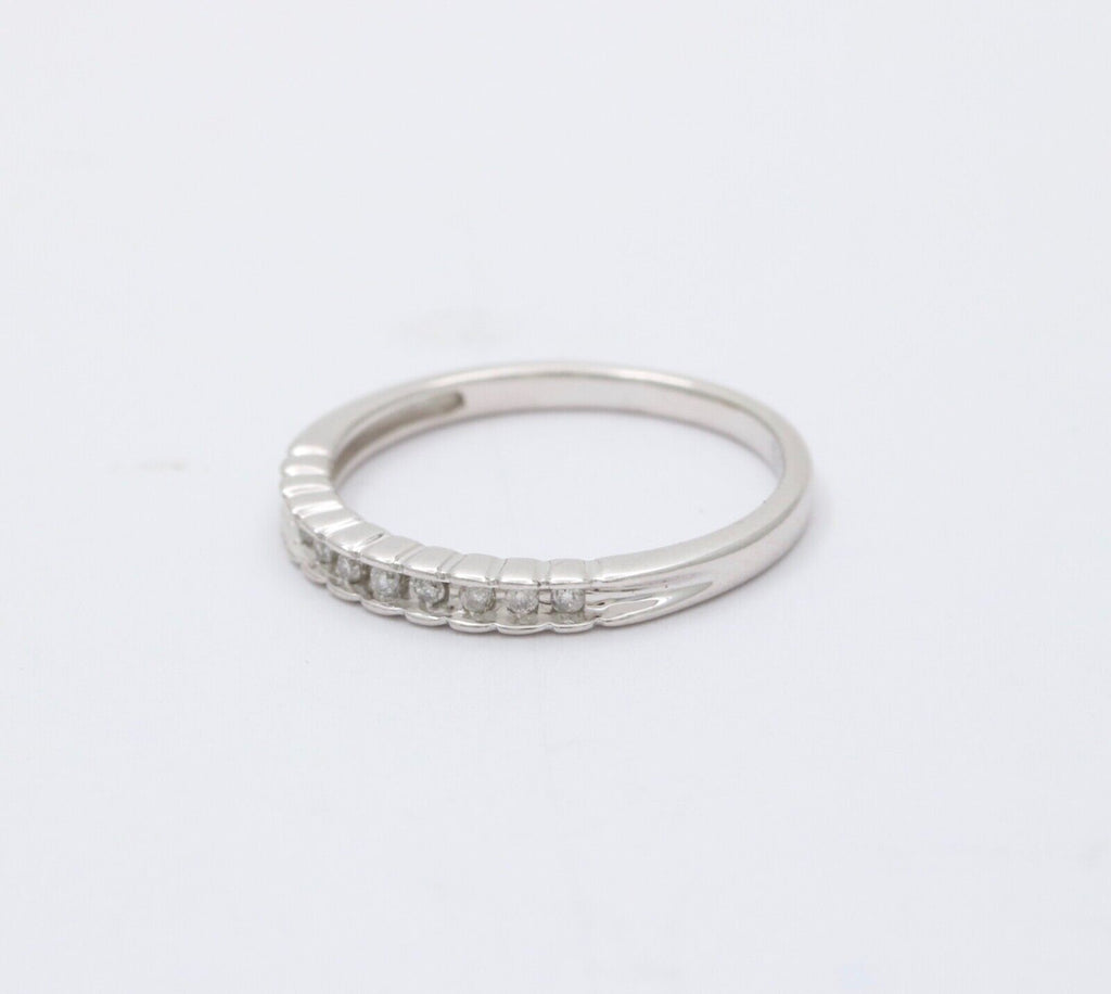 Vintage 14K Gold Half Eternity Diamond Ring Band
