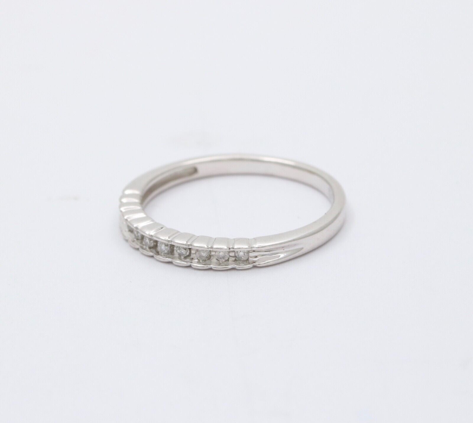 Vintage 14K Gold Half Eternity Diamond Ring Band