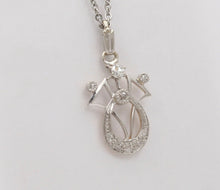 Load image into Gallery viewer, Art Deco Recreation Diamonds Platinum 14K Yellow Gold Pendant
