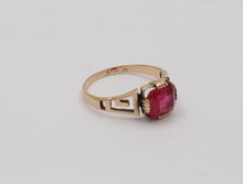 Load image into Gallery viewer, Victorian Ruby 10K Rose Gold Ring
