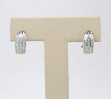 Load image into Gallery viewer, 14K White Gold Channel Set Diamond Earrings 1.00 Cts in Diamonds
