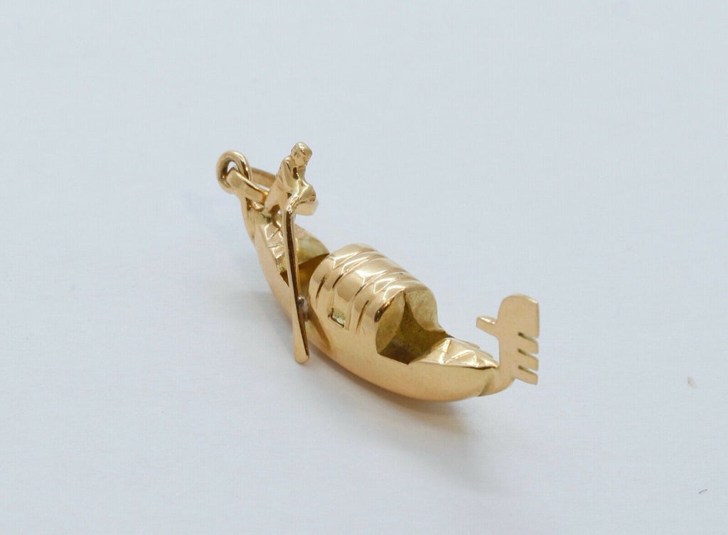 Vintage 18K Yellow Gold Gondola Pendant Charm