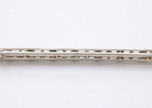 Load image into Gallery viewer, Vintage Platinum Diamond 3.5 Inches Wide Large Bar Pin, Estate Jewelry
