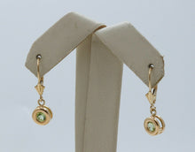 Load image into Gallery viewer, Ladies Vintage Peridot 14K Yellow Gold Earrings
