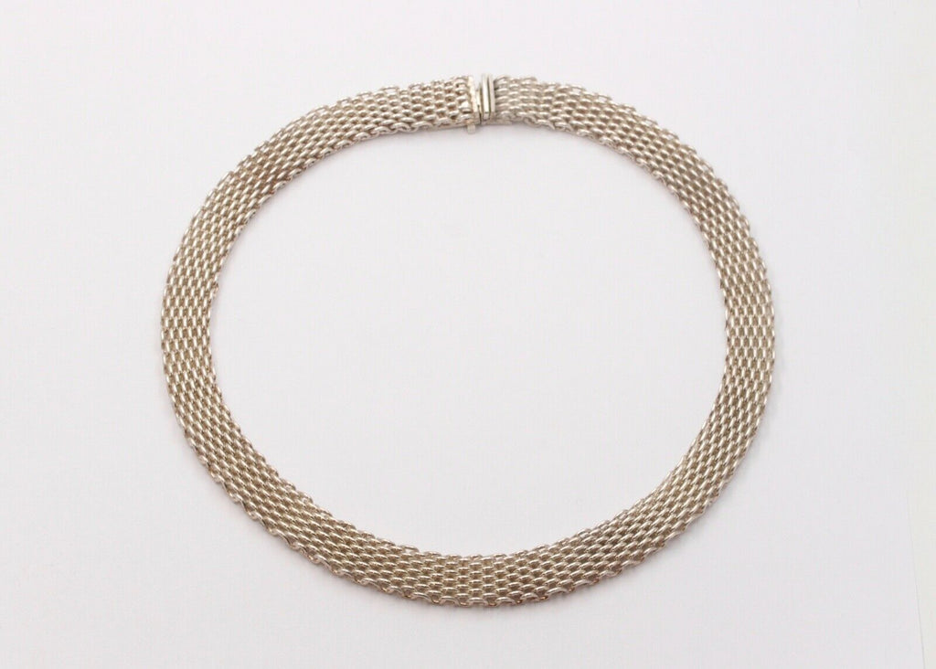 Tiffany and Co. Somerset Mesh Necklace 925 Sterling Silver