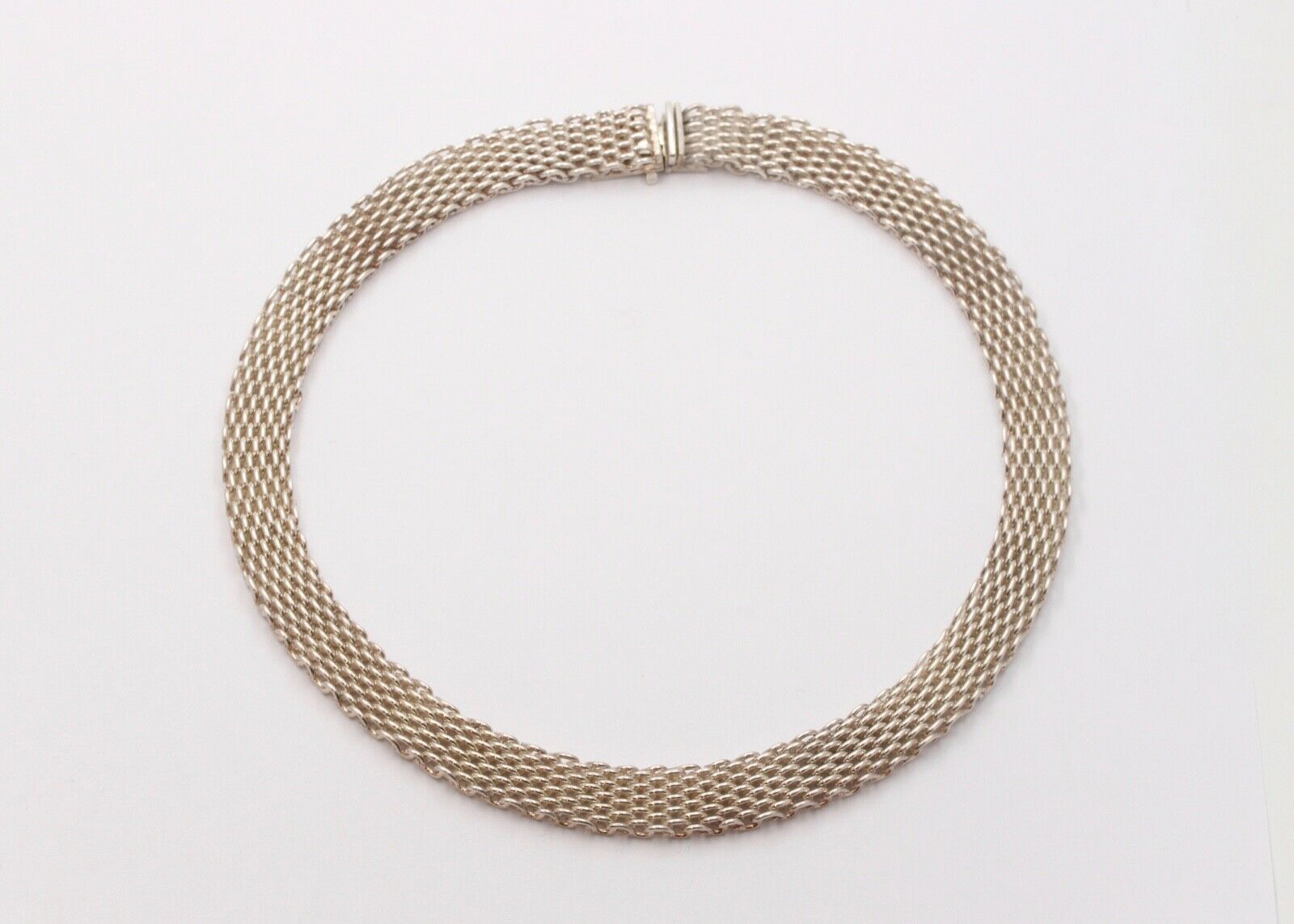 Tiffany and Co. Somerset Mesh Necklace 925 Sterling Silver
