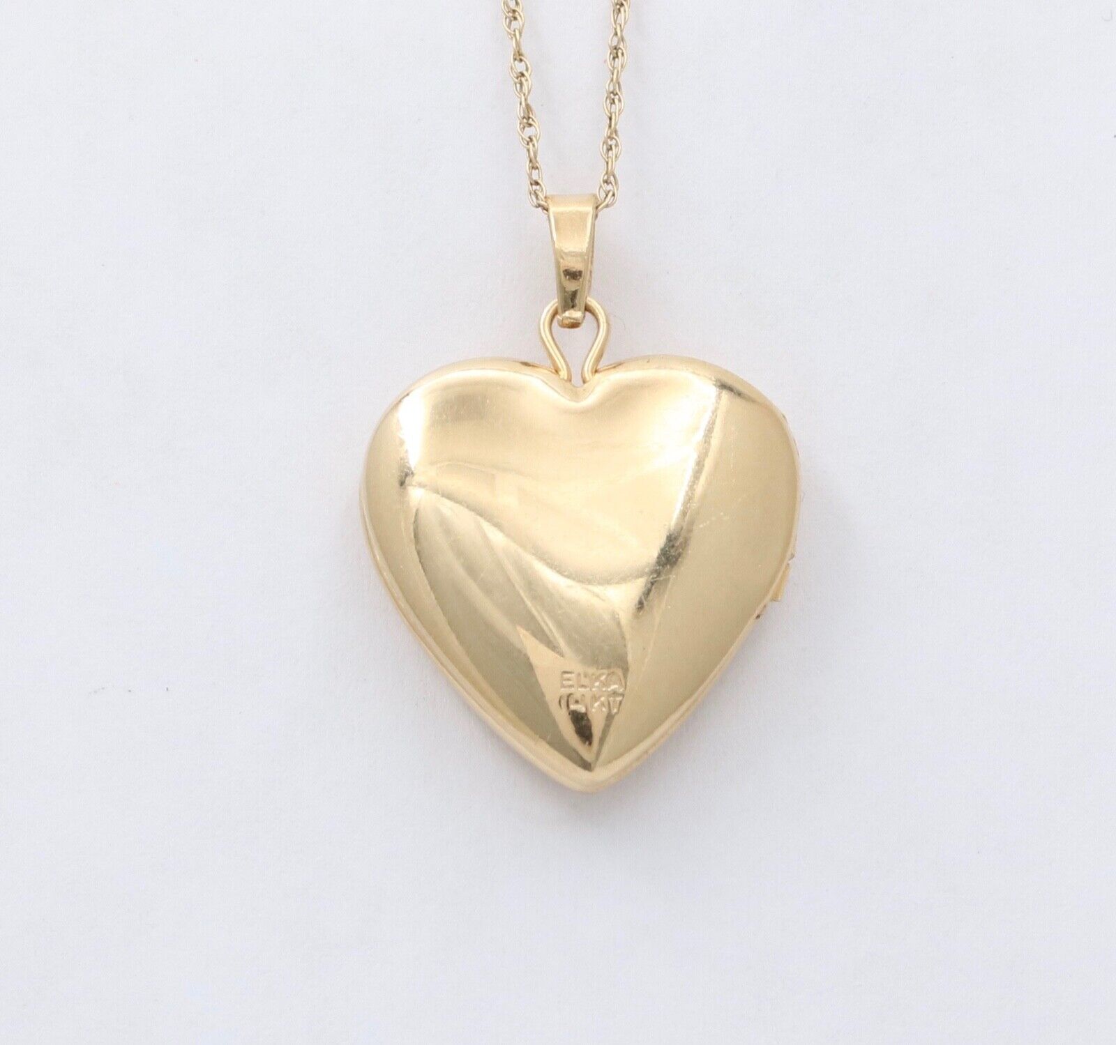 Vintage Heart Locket Pendant 14K Yellow Gold