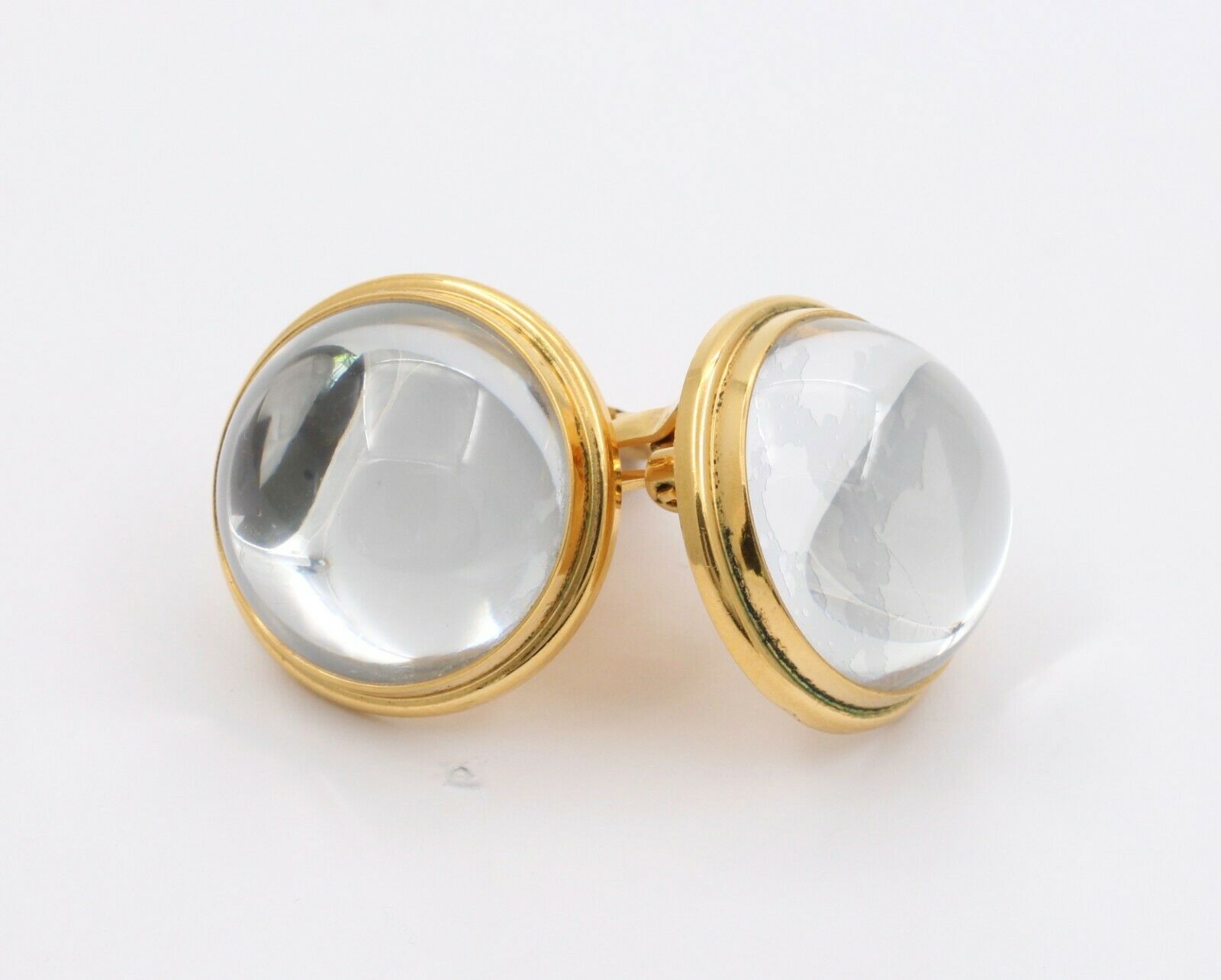 Vintage Lalique Crystal Clip Earrings