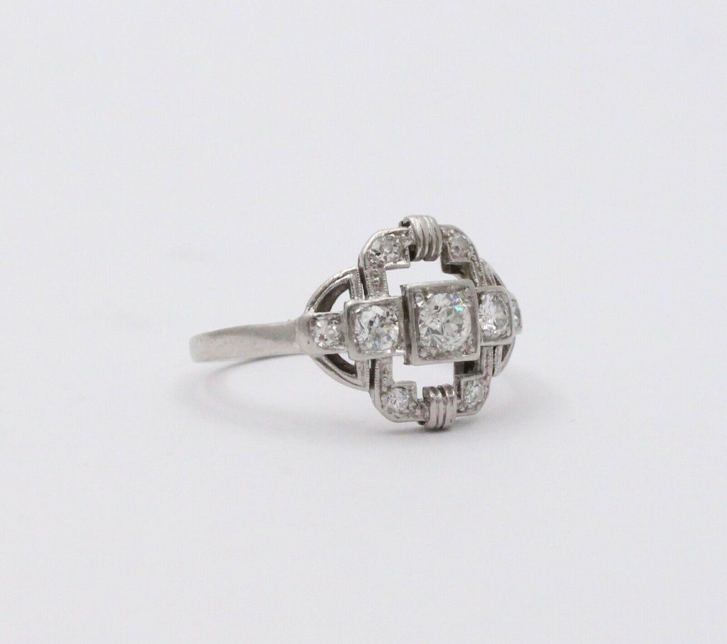 Art Deco Diamonds Platinum Cocktail Ring