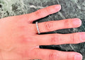 Vintage Ladies Wedding Band Baguette Diamonds Platinum Ring
