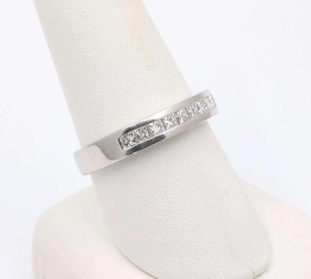 Vintage Men's Diamonds Platinum Ring Band