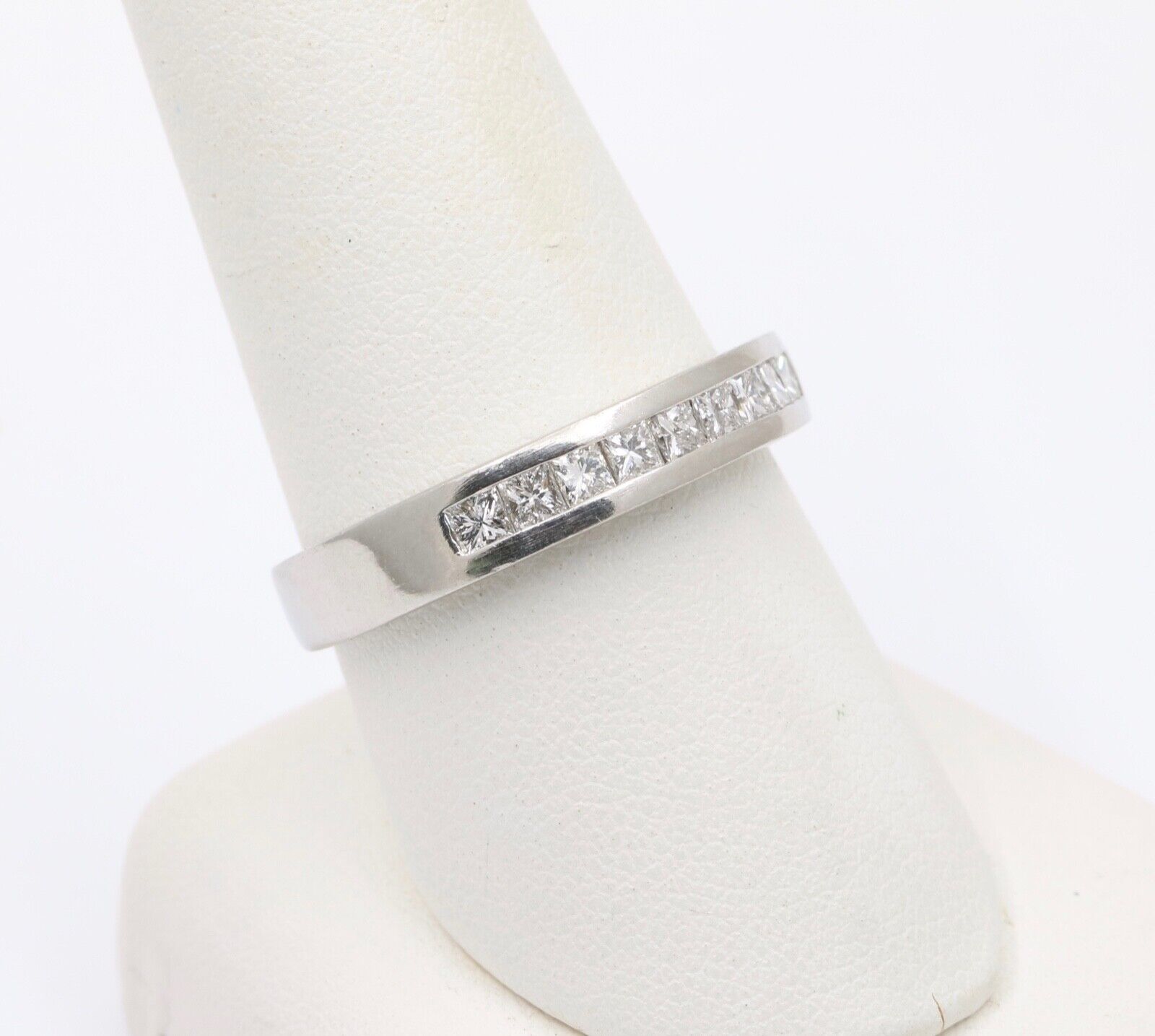 Vintage Men's Diamonds Platinum Ring Band