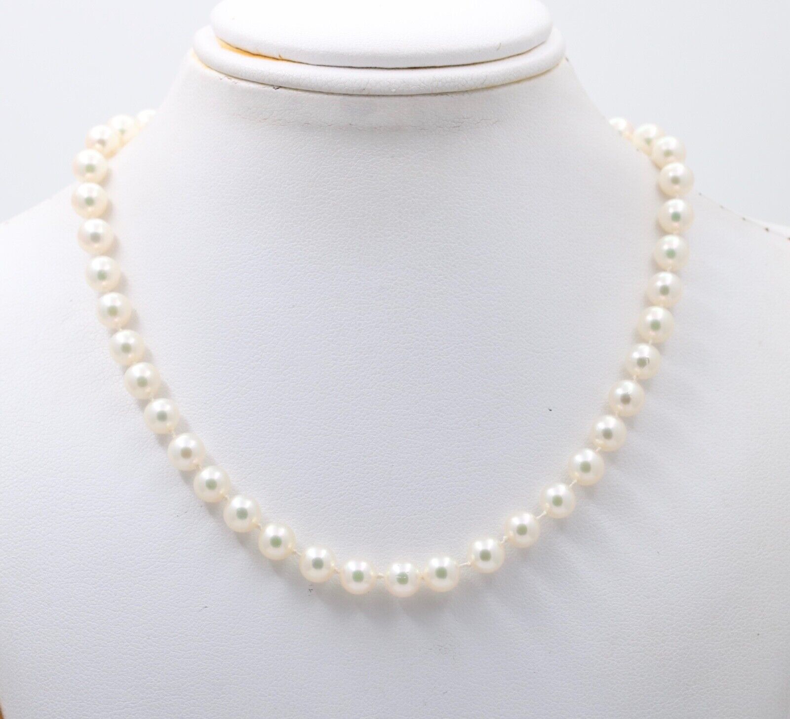 Classic Mikimoto Sterling Silver Cultured Pearl Necklace, June Birthstone.