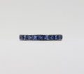 Vintage Platinum French Cut Sapphires Eternity Band