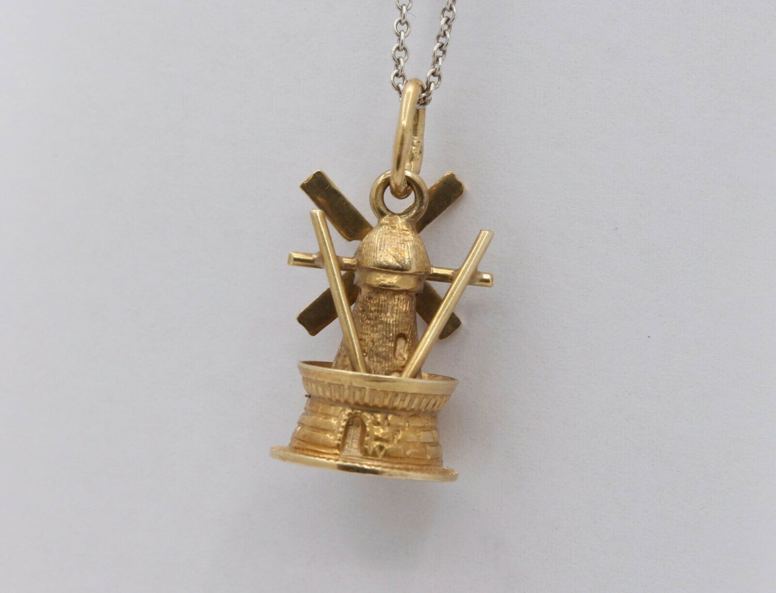 Vintage 14K Yellow Gold Windmill Charm