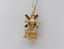 Load image into Gallery viewer, Vintage 14K Yellow Gold Windmill Pendant
