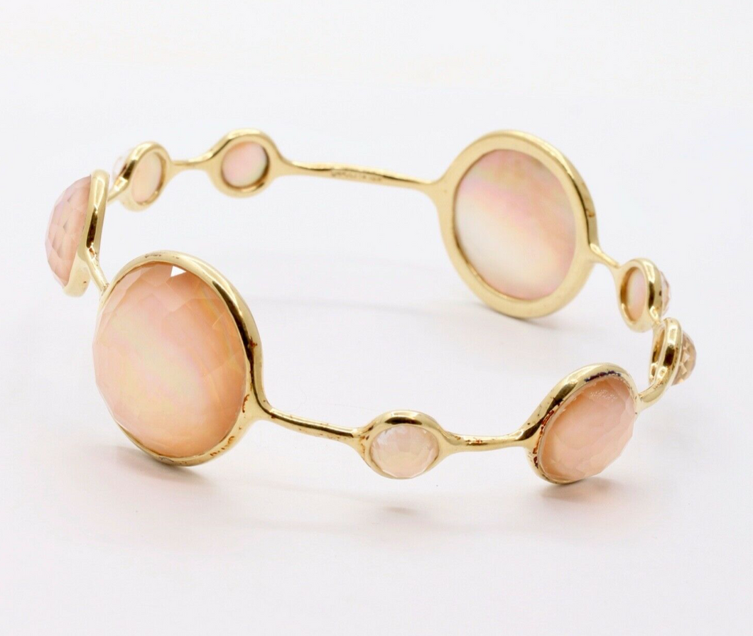 Ippolita Rock Candy Collection 18K YG Bracelet Quartz Mother of Pearl