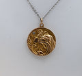 Victorian Repousse "Ladies Under The Star" Locket Pendant