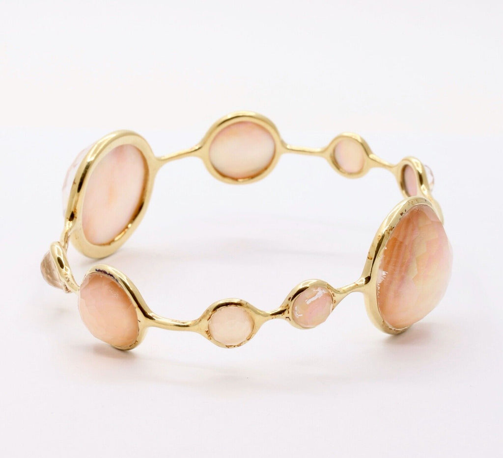 Ippolita Rock Candy Collection 18K YG Bracelet Quartz Mother of Pearl