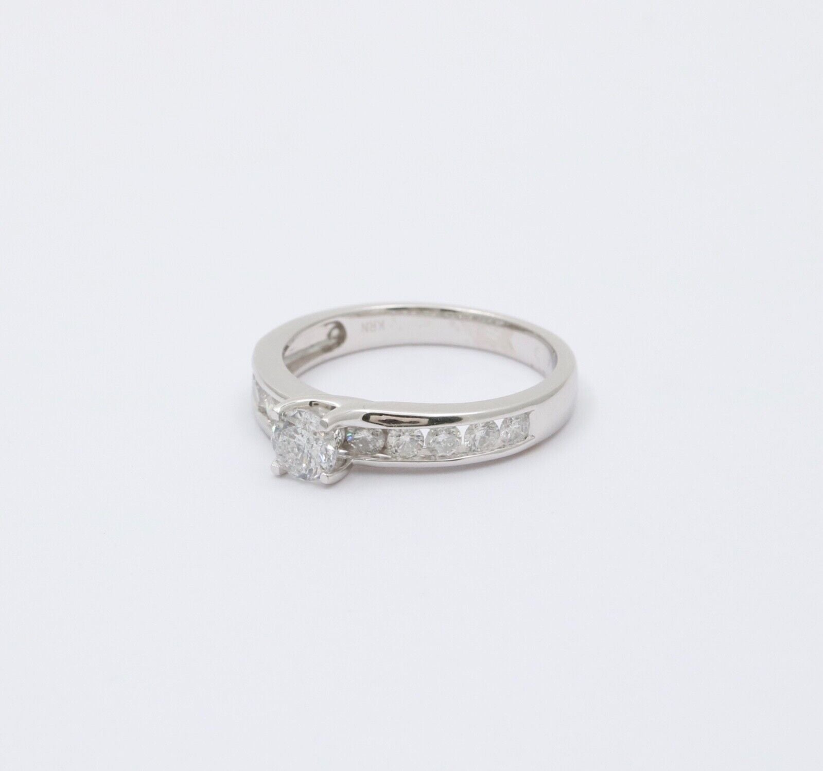 Vintage Diamonds 14K White Gold Wedding Ring