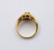 Load image into Gallery viewer, Vintage 18K Yellow Gold Ruby &amp; Diamond Ring, Engagement Ring
