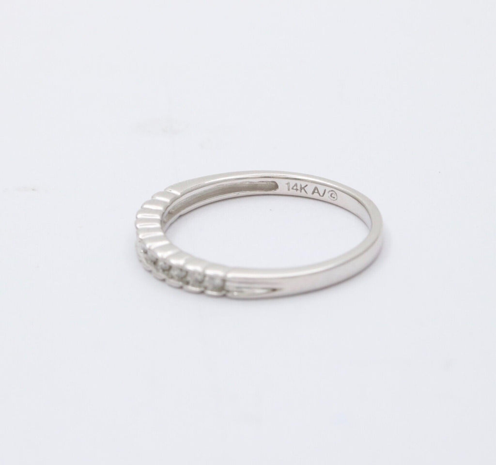 Vintage 14K Gold Half Eternity Diamond Ring Band