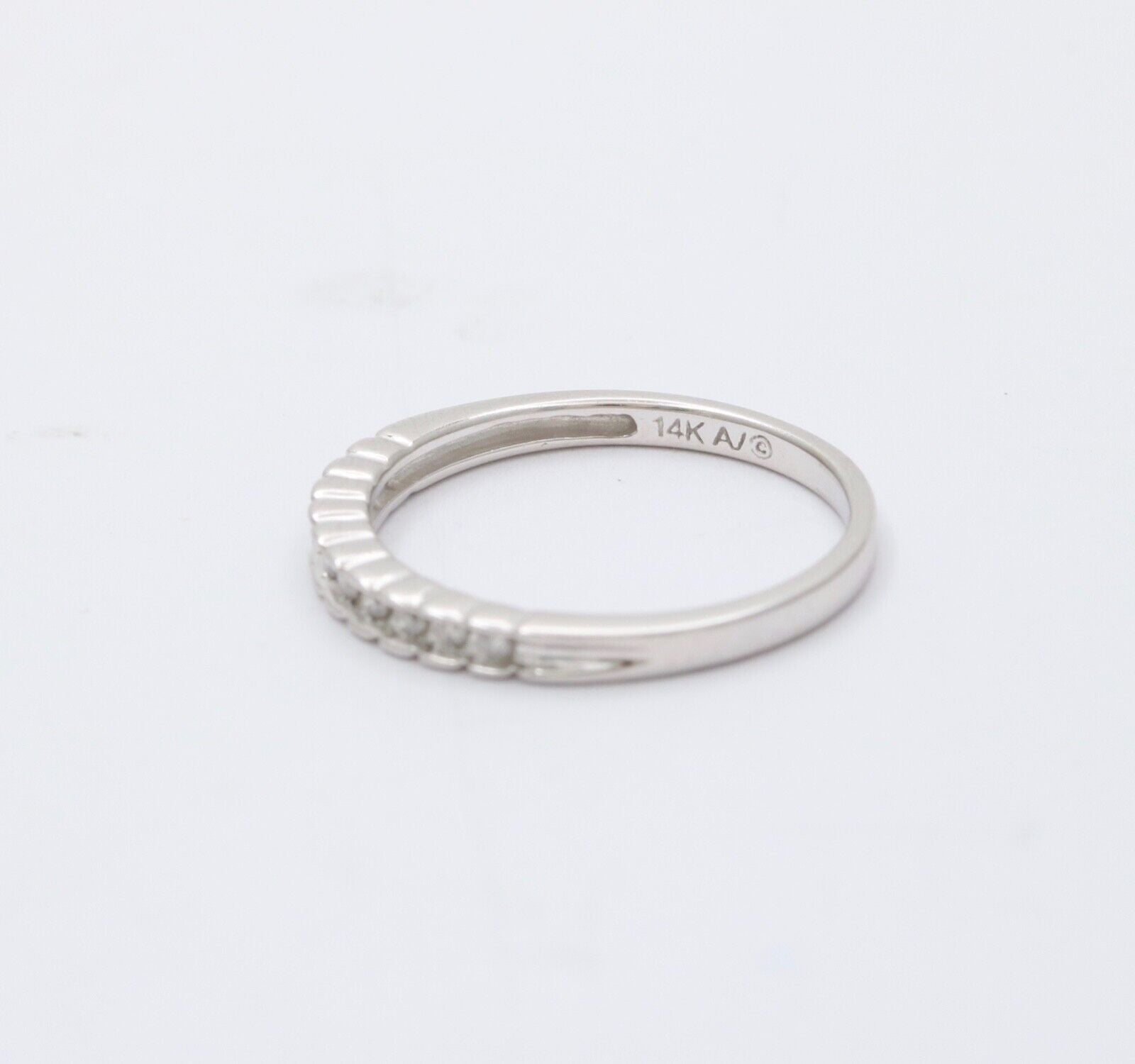 Vintage 14K Gold Half Eternity Diamond Ring Band