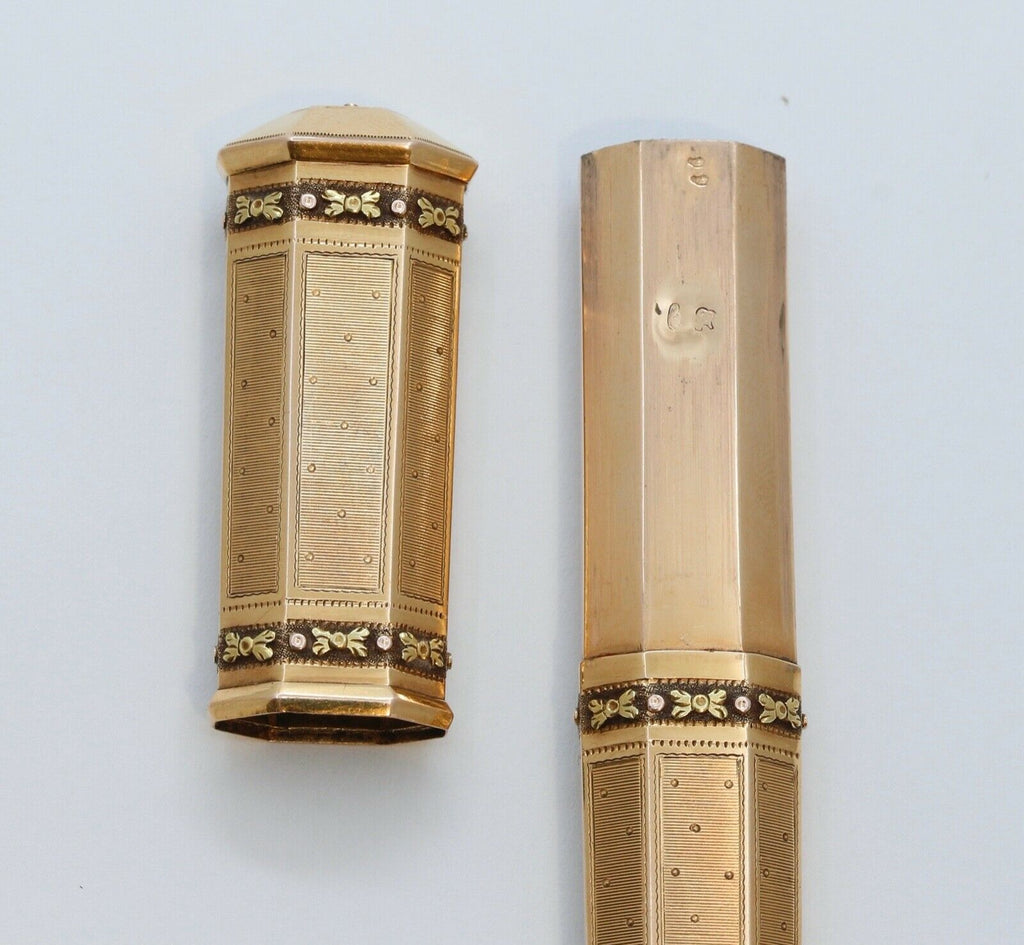 Victorian French 18K Yellow Rose Gold Wax Seal Stamp