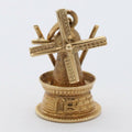 Vintage 14K Yellow Gold Windmill Charm