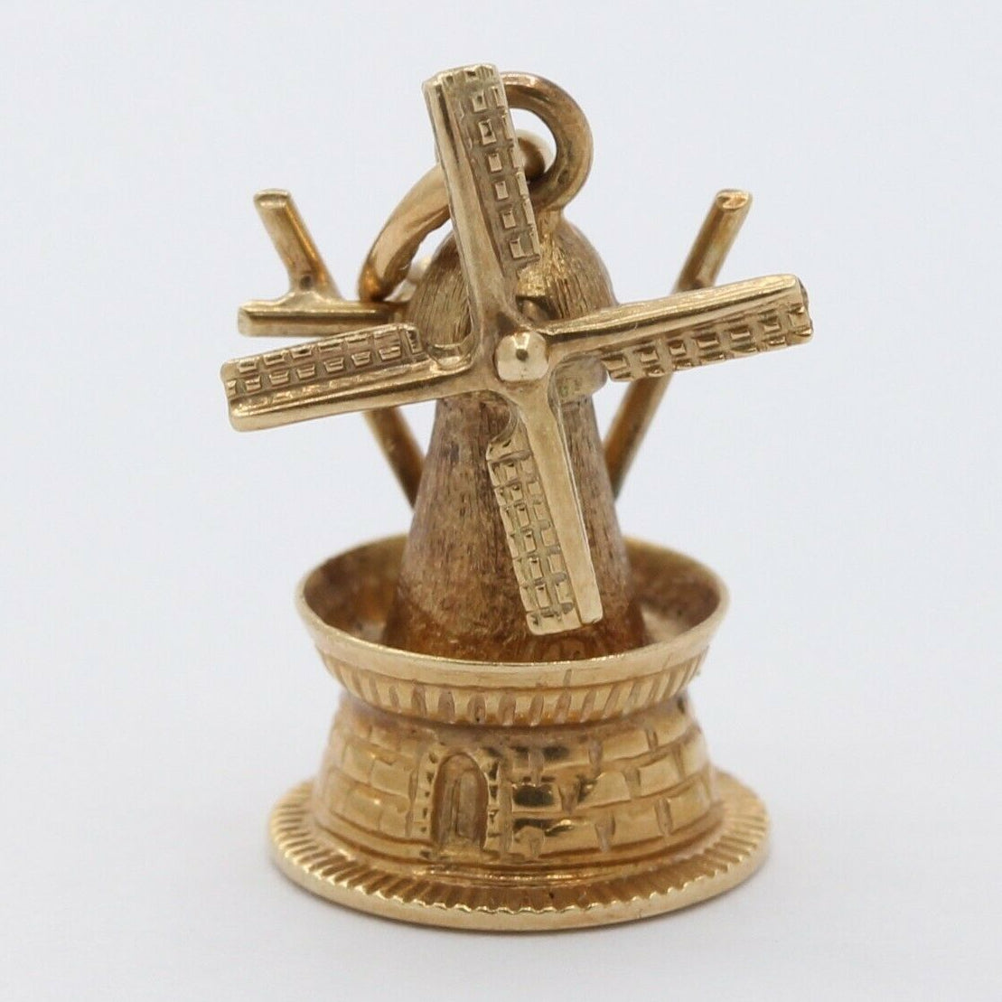 Vintage 14K Yellow Gold Windmill Charm