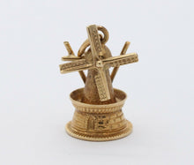 Load image into Gallery viewer, Vintage 14K Yellow Gold Windmill Pendant
