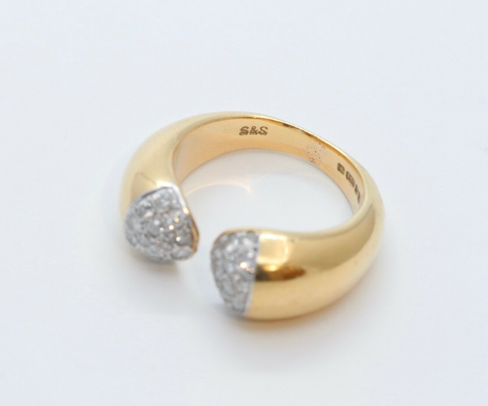 English Diamonds 18K Yellow Gold Open Ends Ring
