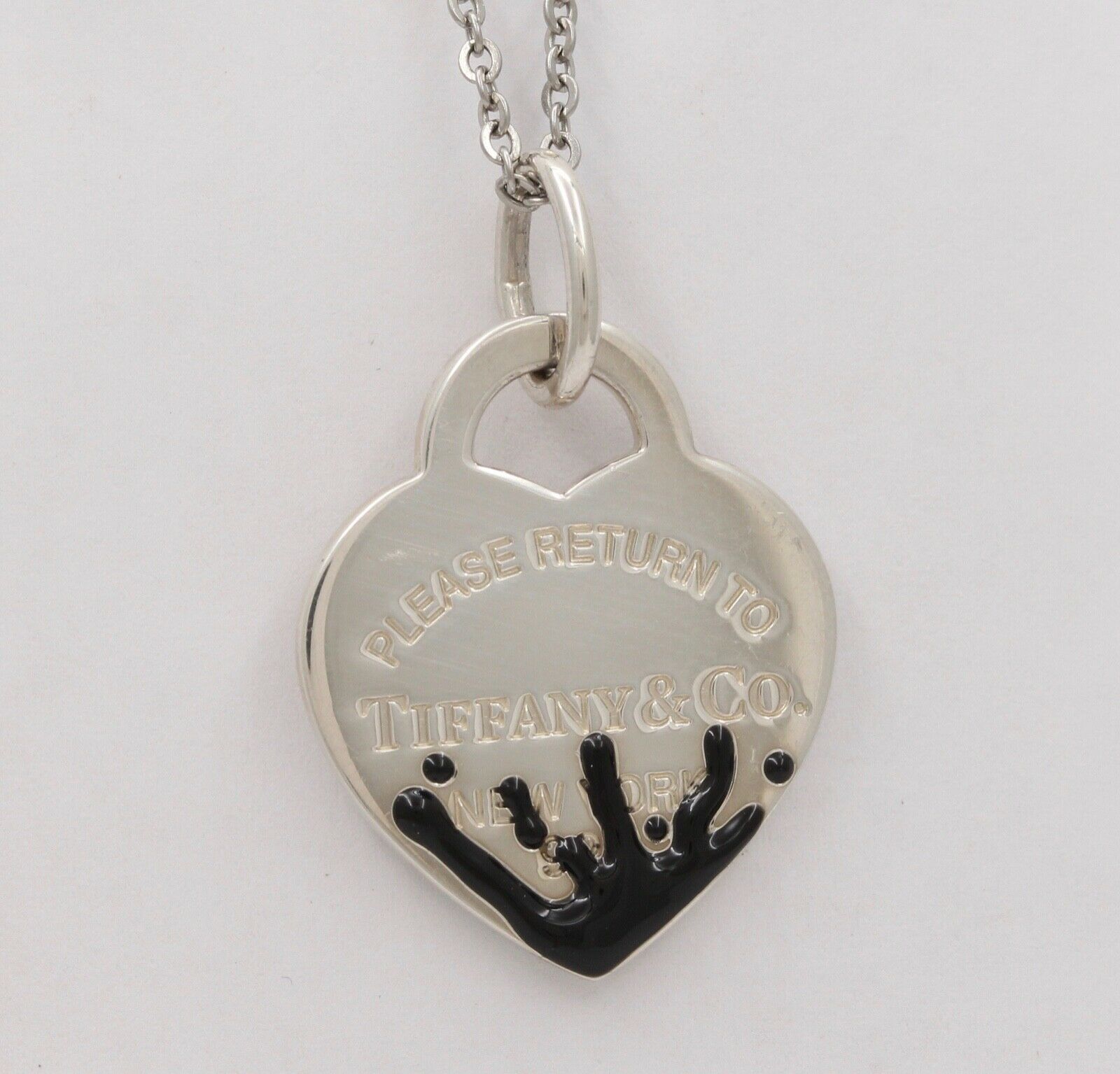 Tiffany and Co. Splash Heart Tag Charm Pendant