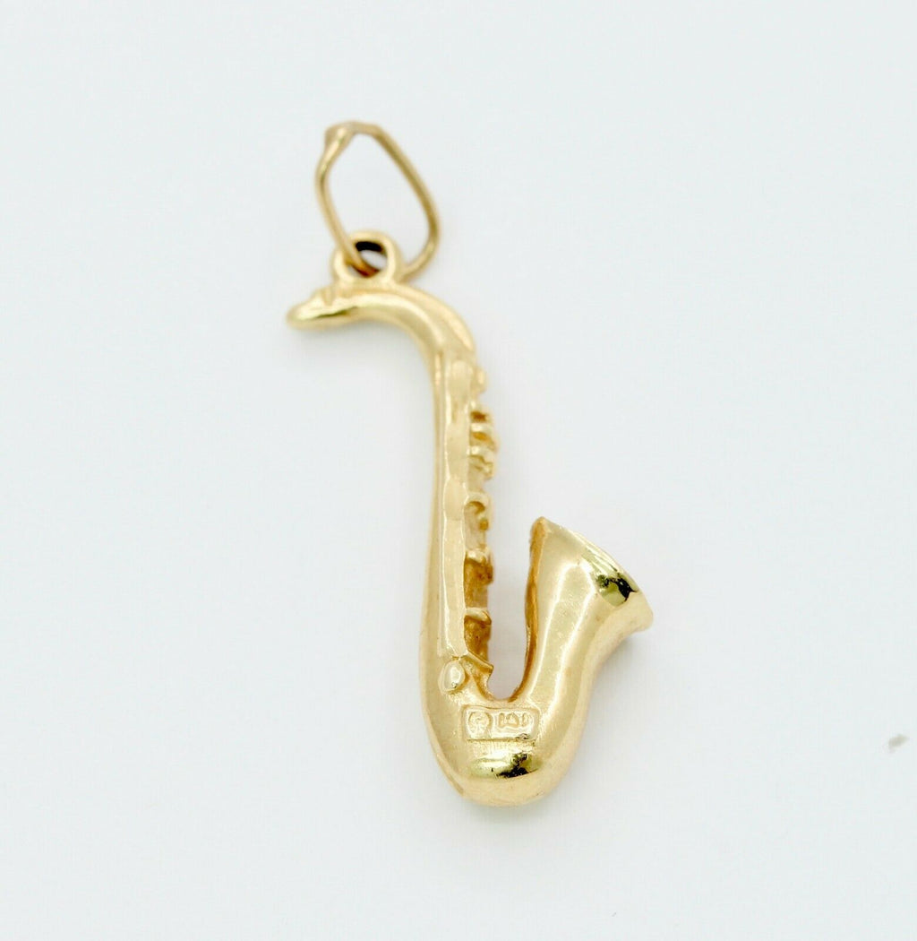 Vintage 14K Yellow Gold Saxophone Charm