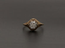 Load image into Gallery viewer, Antique Art Deco Paste Filigree 14K Yellow Gold Ring, Engagement Ring
