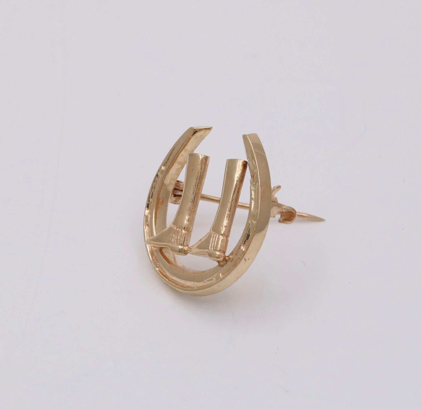 Vintage Horseshoes And Riding Boots 14K Yellow Gold