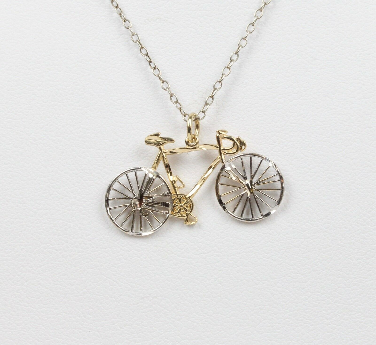 Vintage 14K Yellow Gold Bike Pendant