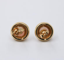 Load image into Gallery viewer, Vintage 14K Gold Opal, Diamond Halo Studs Earrings.
