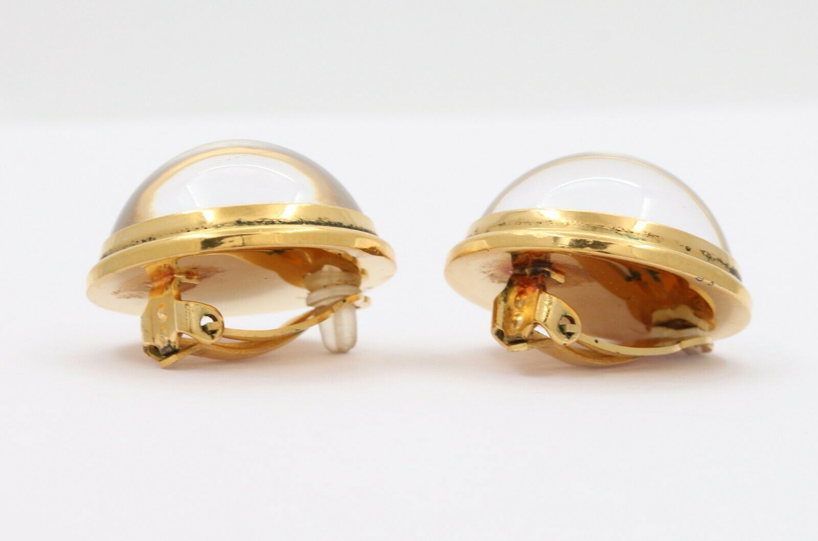 Vintage Lalique Crystal Clip Earrings