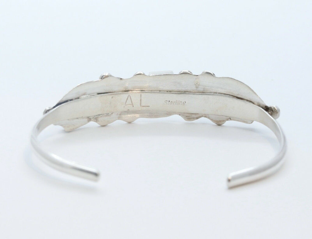 Handmade Sterling Silver and Coral Cuff Bracelet