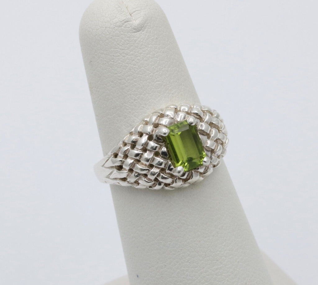 Vintage KABANA Peridot Sterling Silver Ring.