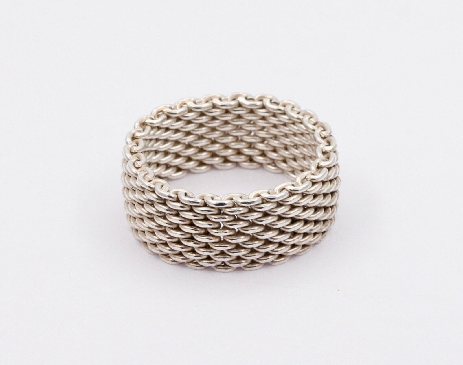 Tiffany and Co Mesh 925 Sterling Silver Ring