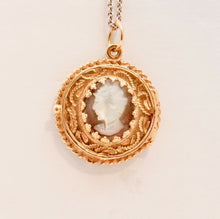 Load image into Gallery viewer, Beautiful Vintage Mother Of Pearl 14K Yellow Gold Locket Pendant
