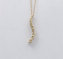 Load image into Gallery viewer, Vintage Diamond 14K Yellow Gold Curly Pendant.
