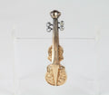 Vintage Violin Brooch Pin 14K Yellow Gold