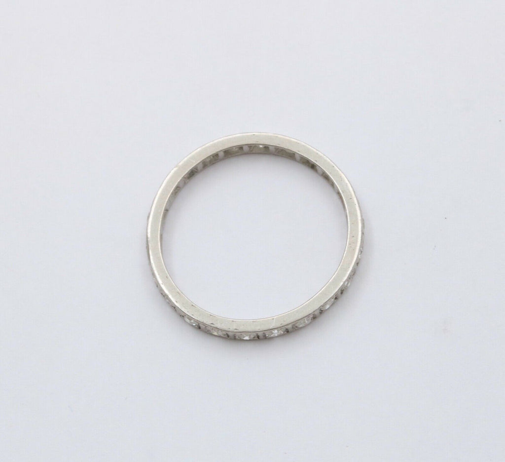 Art Deco Diamonds 18K White Gold Eternity Band Ring