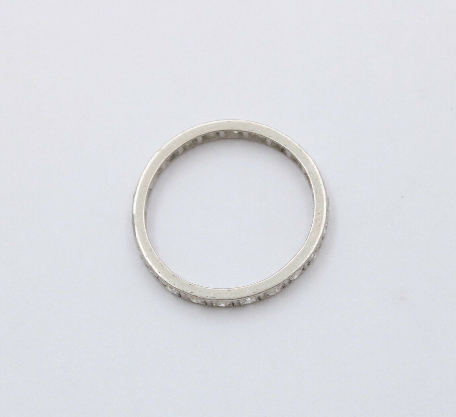 Art Deco Diamonds 18K White Gold Eternity Band Ring