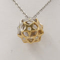 Vintage Star Ball Diamonds 18K Yellow White Gold Pendant