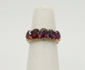 Vintage 14K Yellow Gold 6 stone Tourmaline Ring